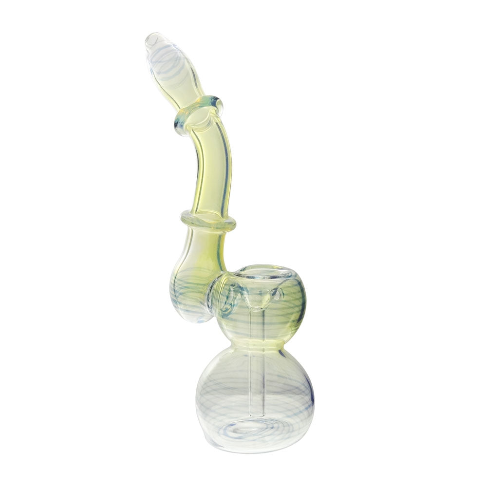 Get ready to elevate your smoking experience with the Fumed Sherlock Bubbler featuring a mesmerizing Color Wrap! This Sherlock-style bubbler is not just a pipe; it's a work of art designed to captivate your senses.