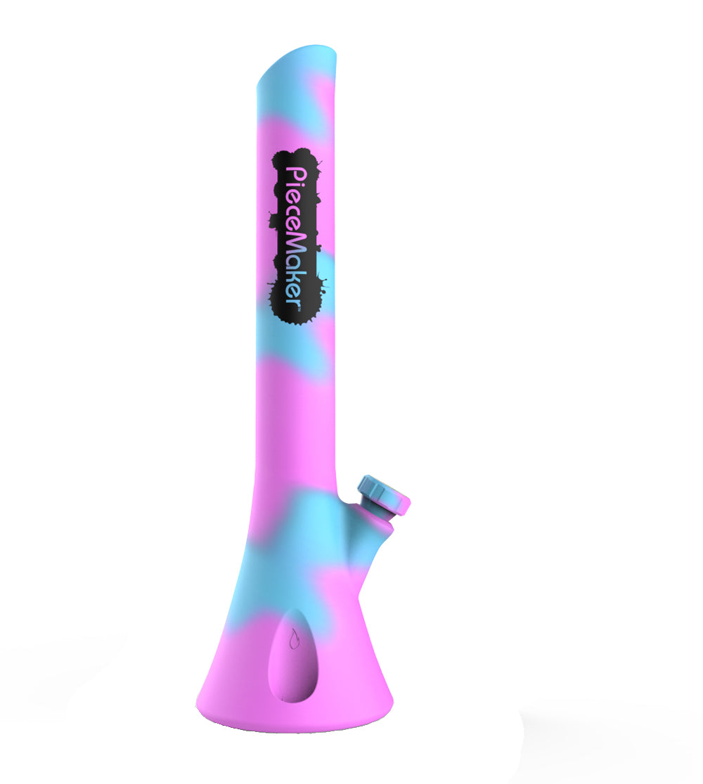 Introducing the Kirby Silicone water pipe from Piecemaker. The Kirby is considered the "Goldilocks" member of PieceMaker's Khemistry Klass Silicone water pipes - it's bigger than the Kali and smaller than the Kahuna. 