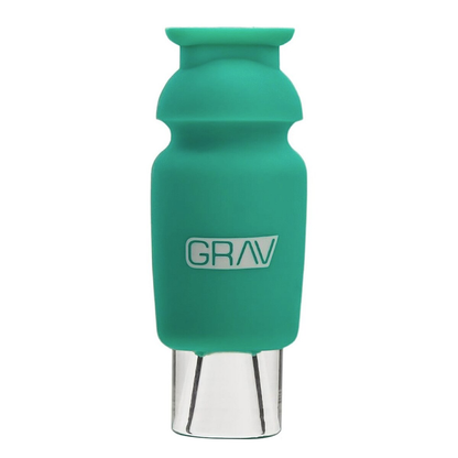 The GRAV Crutch is a masterpiece of collaboration. You roll a pre-roll or blunt, and cap it with a conical glass crutch and silicone mouthpiece. The glass is heat resistant, and the silicone has an ash-catching restriction. The two pieces come apart for easy cleaning. Available in a variety of colours.