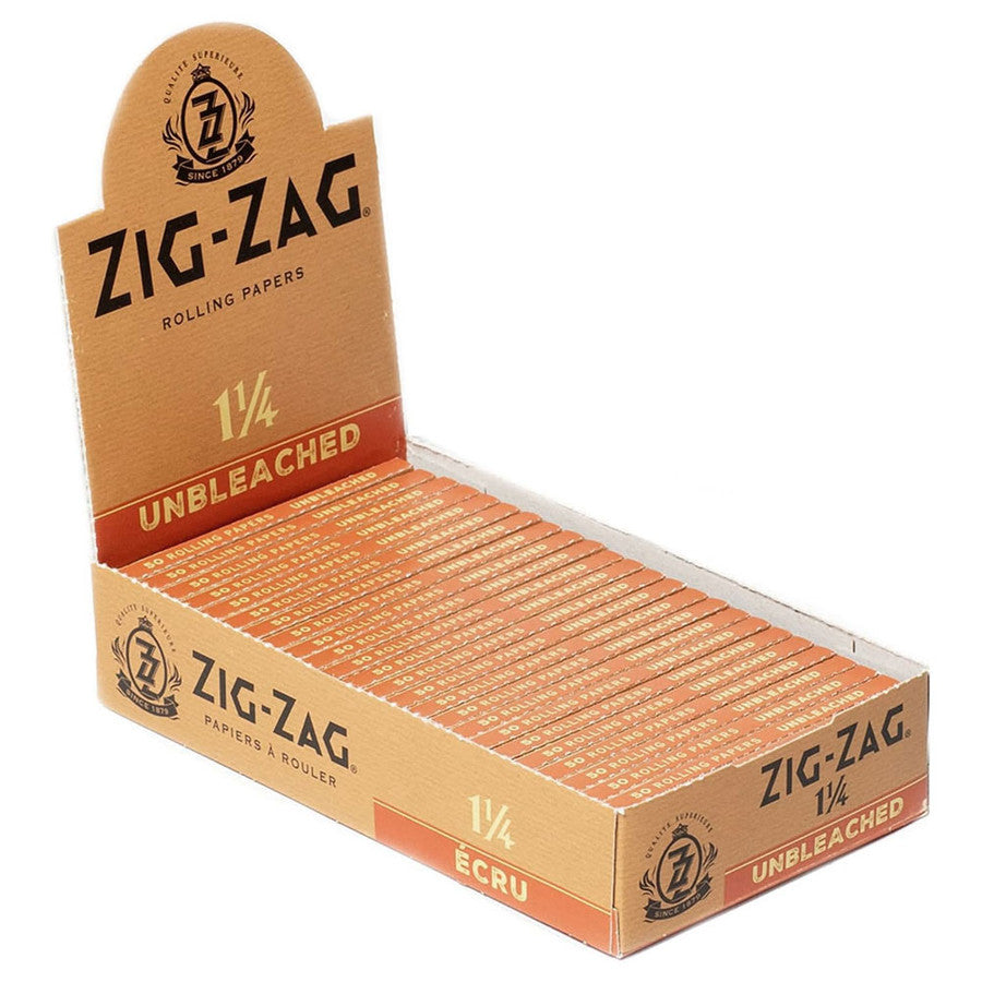 ZIG-ZAG UNBLEACHED 1 1/4 PAPERS - BOX OF 25