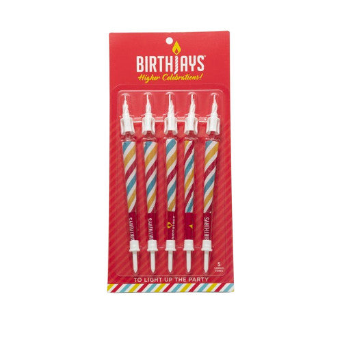 Lets face it regular birthday candles are boring. Make your or a friends birthday great again with a 5-pack of the worlds #1 adult party favor, BirthJays. Light up the party with these pre-rolled joint birthday candles!