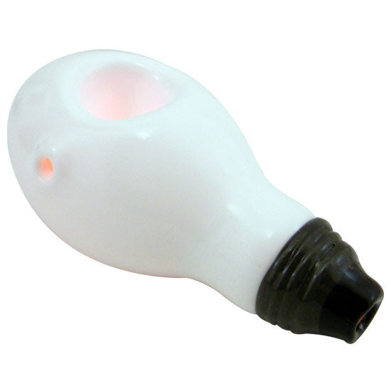 BRIGHT IDEA - LIGHT BULB PIPE, LIGHTS UP BY CHAMELEON GLASS