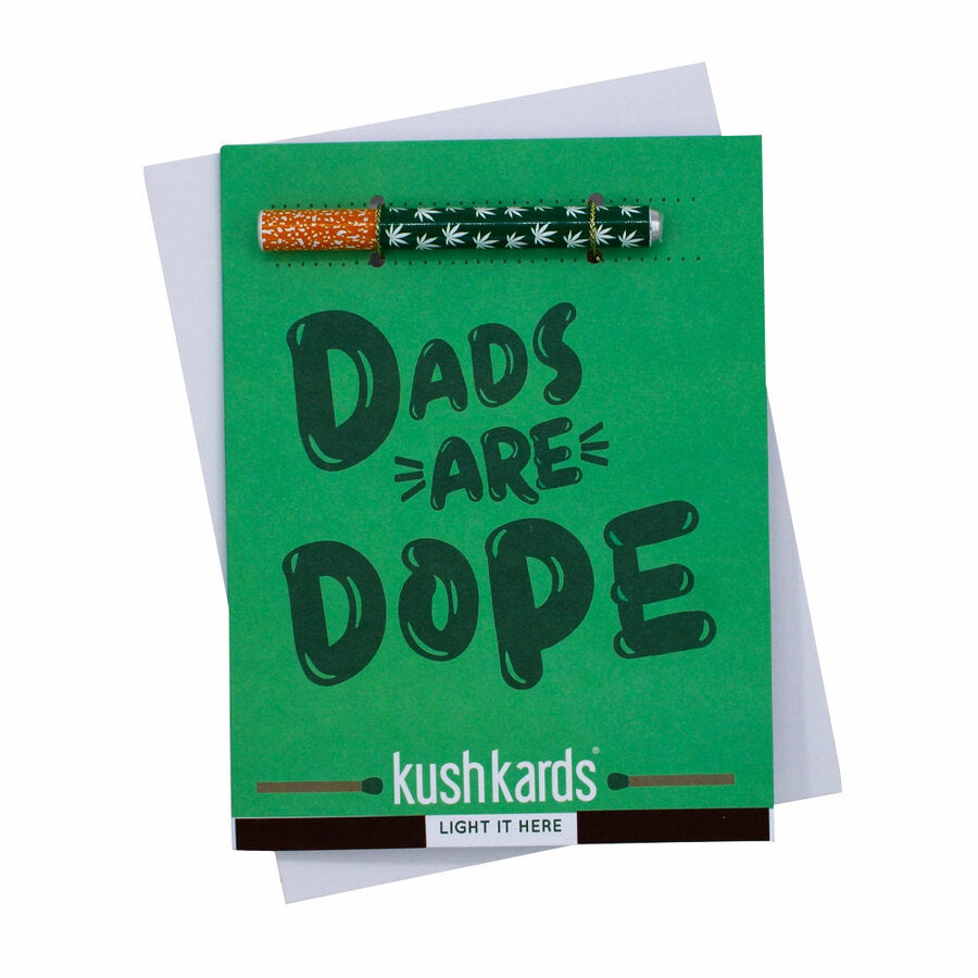 KUSHKARDS ONE-HITTER GREETING CARD - DADS ARE DOPE