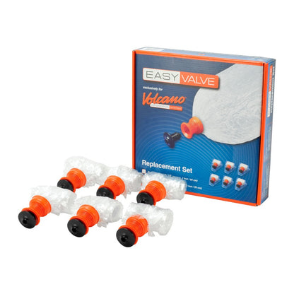 The Volcano Easy Valve XL Replacement Kit is a set of replacement parts for the Volcano vaporizer. It includes 6 XL balloons with mouthpieces, a filling chamber, and all necessary hardware to replace the original parts. 