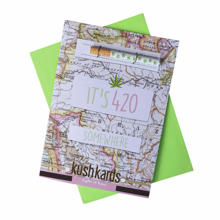 KUSHKARDS ONE-HITTER GREETING CARD - IT'S 420 SOMEWHERE