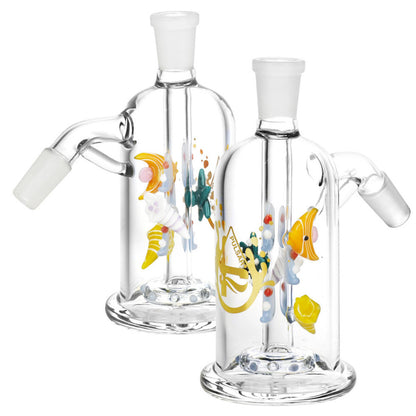 Dive into a world of style and functionality with the Pulsar Sea Creatures Ash Catcher! Crafted from robust borosilicate glass, this exquisite accessory brings a touch of the ocean to your smoking experience. Adorned with captivating sea creature decorations along the downstem, each hit becomes a voyage beneath the waves.