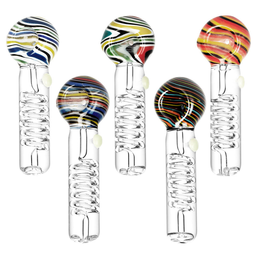 PULSAR 5" GLYCERINE COIL SPOON, ASSORTED COLORS