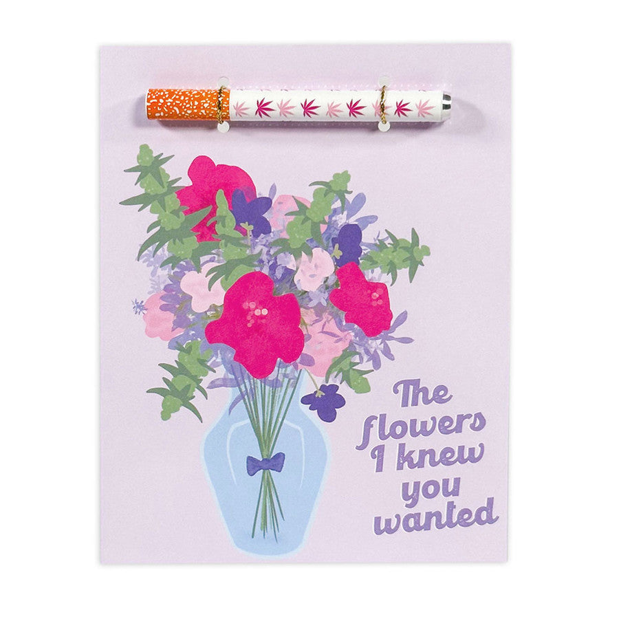 KUSHKARDS ONE-HITTER GREETING CARD - FLOWERS
