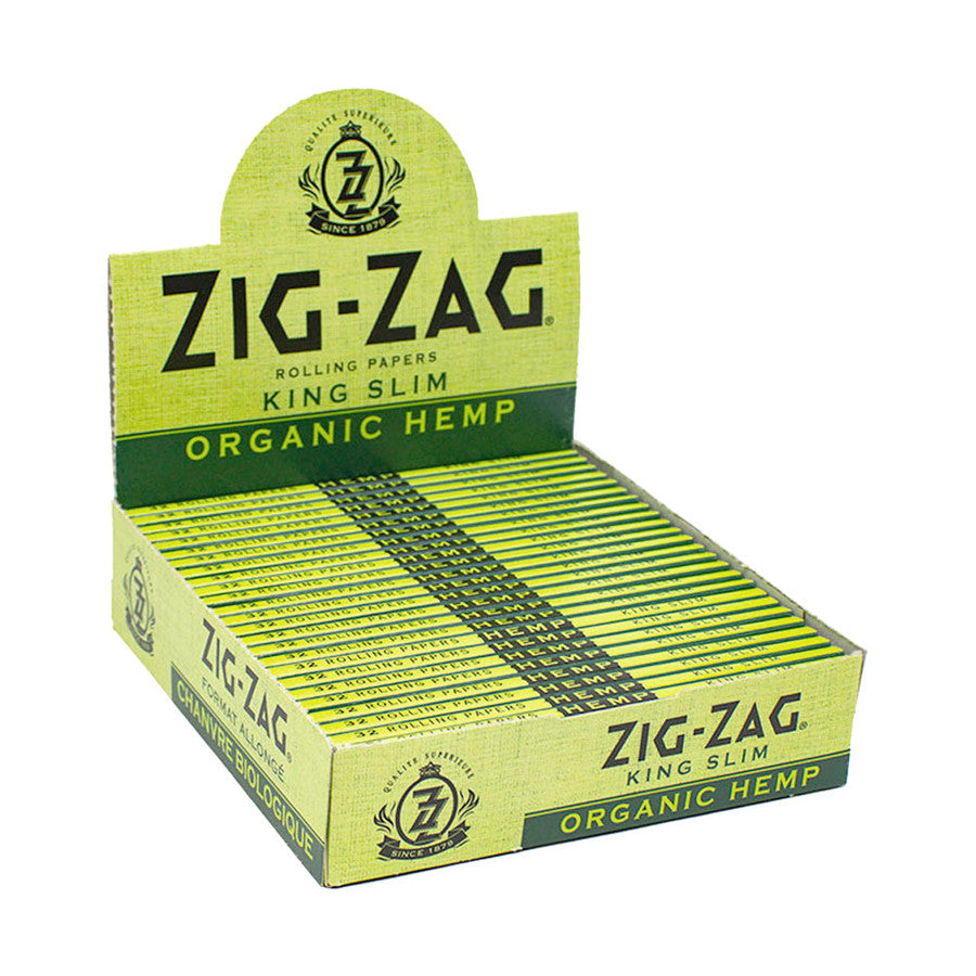 ZIG-ZAG HEMP KING SLIM PAPERS - BOX OF 25