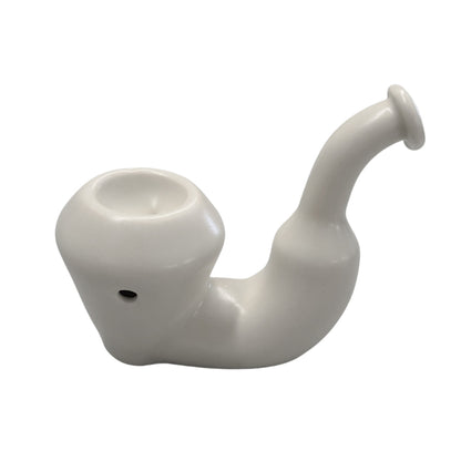 This Sherlock Pipe by Oak & Earth takes the classic sherlock design and puts a new, beautiful spin on it. The pipe is handcrafted in Tucson, Arizona using a ceramic material that gives it a natural look and feel. You can tell by simply looking at this pipe that it fits comfortably in your hand and it does.