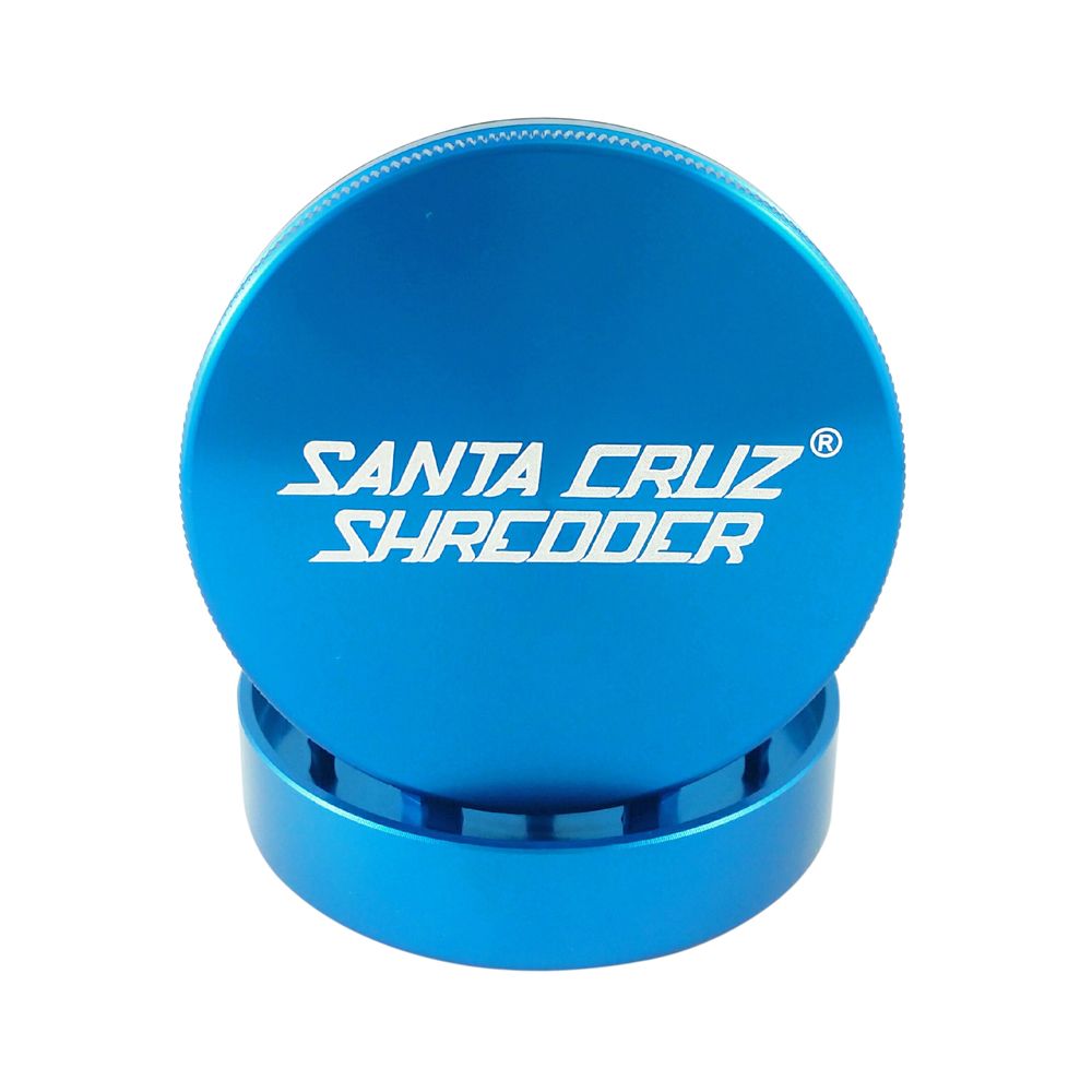 SANTA CRUZ SHREDDER LARGE 2-PIECE GRINDER 2.75"  This medical-grade anodized aluminum Shredder. Has been analyzed and improved upon, from the revolutionary tooth design and threading pattern to the rare earth magnet used in the lid closure system. 