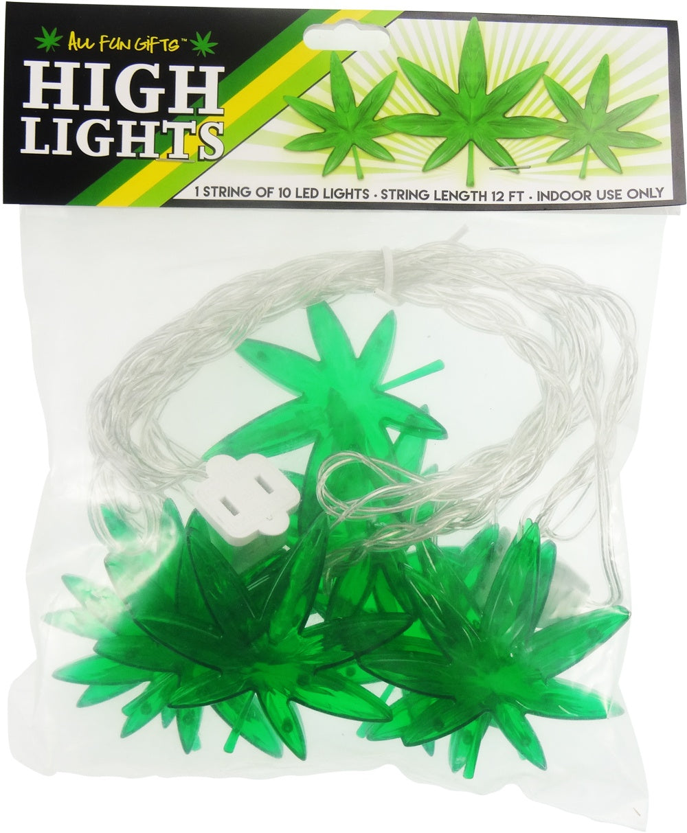 HIGH LIGHTS - 1 STRING OF 10 LEAF LED LIGHTS