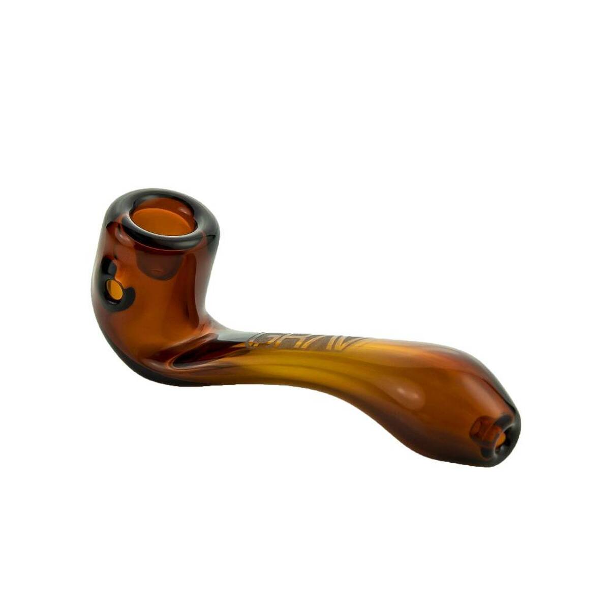 The small GRAV Sherlock is 4" long and made on 25mm tubing. It has an inverted mouthpiece that catches ash, and its small footprint makes it discreet and portable. No accessories or water are necessary for using this hand pipe. The Mini Sherlock is available in a variety of colour choices. 