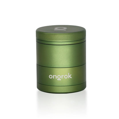 ONGROK 5 piece metal herb grinders are crafted out of solid, aircraft grade aluminium. Inside of the aesthetic finish, these grinders use sharp, pyramid shaped teeth to evenly mill herbs and provide an effortless fine grind. These 5 piece grinders feature a deep storage chamber with an airtight lid & o-ring seal to preserve freshness.