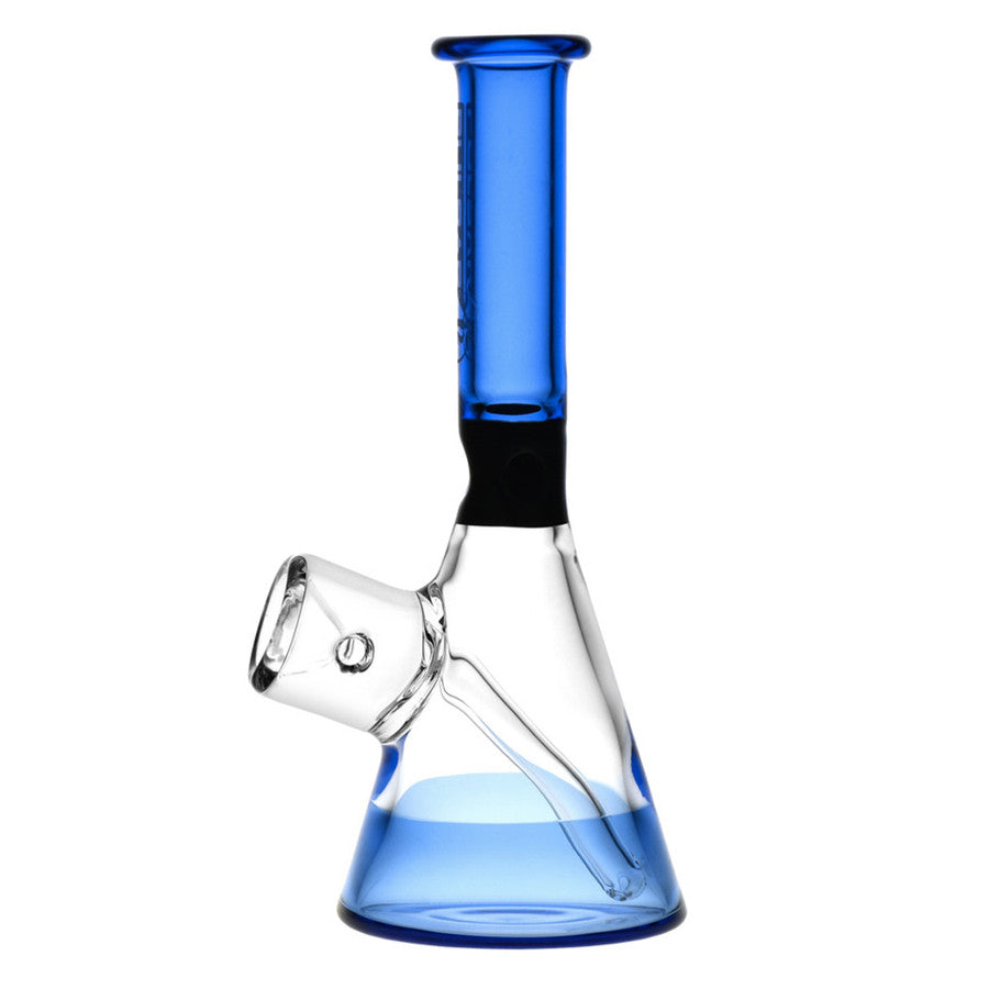 The Pulsar Fixed Bowl Mini water pipe is a convenient water pipe for those who don't want to deal with any extra components. Standing at 6 inches tall, this mini pipe features a bowl fixed to the exterior and varying colourful accents on its beaker shaped body. Colours may vary from photos.