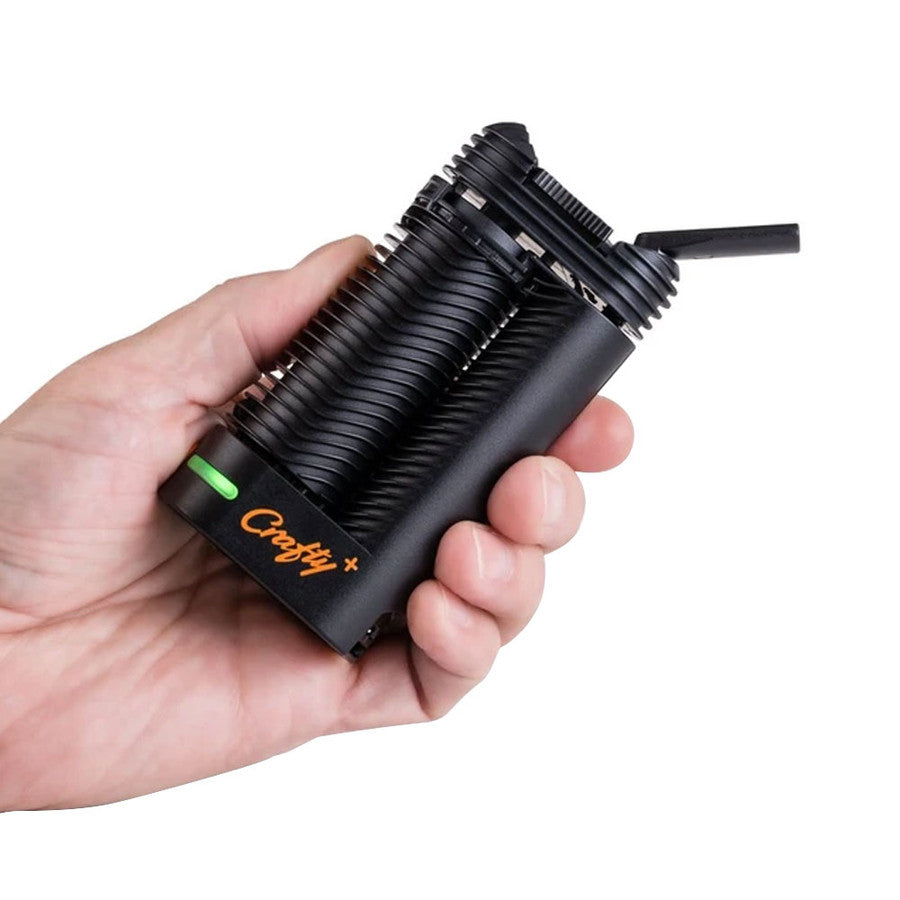 DUAL USE PORTABLE VAPE This German-engineered vaporizer has been reinvented to be the perfect companion on the go, with a new, sleek and improved housing. Handy and compact, the battery-powered CRAFTY+