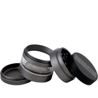 These quality 4-piece grinders feature Kannastör's unique tooth design set into a clear top. This extra visibility helps to prevent over shredding while creating a superior, fluffy grind with fewer twists of your wrist. Compact and efficient, these have been a favourite of discerning smokers for years!   Sesh with Kana Accessories  