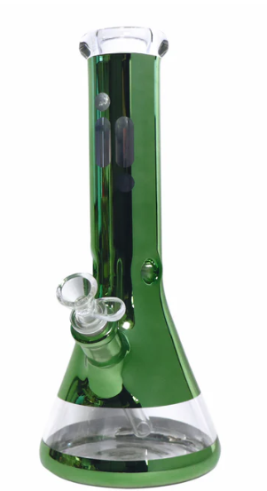 Unleash the magic of the Infyniti Metallic Beaker, standing tall at a majestic 12 inches! This eye-catching water pipe is not just a piece of glass; it's a masterpiece. The 7mm metallic beaker is a true beauty, capturing attention with its sleek design and exceptional craftsmanship.